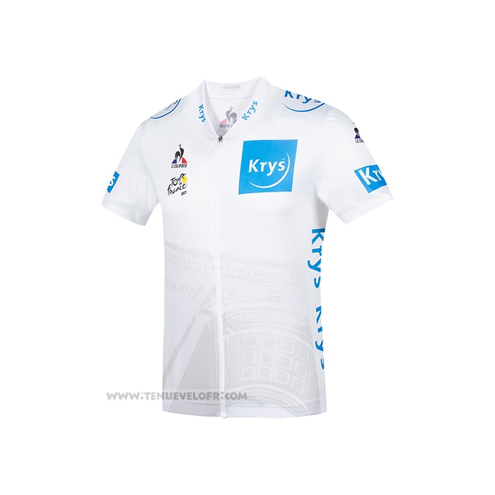 2021 Maillot Cyclisme Tour de France Blanc Manches Courtes et Cuissard